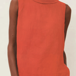 Linen Short-sleeved Blouse With A Round Neck
