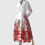 MARLOW | GARDEN-PRINT LONG SLEEVE MAXI DRESS
