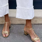 VIVIAN | Metallic Heeled Sandals