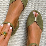 Olivia™ | Elegant Sage Green Sandals