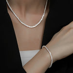 MINIMALIST SHIMMER NECKLACE & BRACELET SET