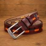 Casual Woven Leather Belt