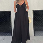 Zeagoo Women's Casual Loose-Fitting Sleeveless Wide-Leg Jumpsuit