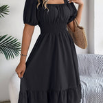 Freya Bennett | Ruffled A-Line Midi Dress For Women