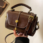 ALWINA™ - TRENDY CONTRAST STITCHING SMALL SQUARE SHOULDER BAG