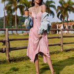 Zeagoo Women Midi Dress Bohemian Beach Cover Up Dress