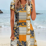 Zeagoo Women's Casual A-Line Dresses with Pockets Floral Tshirt Dress