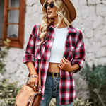 Zeagoo Plaid Button Front Curved Hem Shacket for Women Casual Loose Business Casual 2026 | Under $40