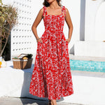 Zeagoo Maxi Dress with Pockets Spaghetti Strap Sundress