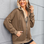 Zeagoo Lightweight Hoodies Full Zip Up Oversized Sweatshirts