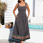 Zeagoo Maxi Dress with Pockets Spaghetti Strap Sundress