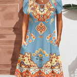 Zeagoo Women's Casual A-Line Dresses with Pockets Floral Tshirt Dress