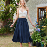 Zeagoo Skirt Long Elegant Skirts High Waist Maxi Skirt (DE Only)