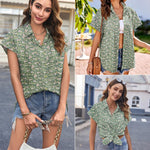 Zeagoo Women's Blouse Casual Short Sleeve Shirt (DE Only)
