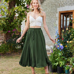 Zeagoo Skirt Long Elegant Skirts High Waist Maxi Skirt (DE Only)