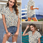Zeagoo Women's Blouse Casual Short Sleeve Shirt (DE Only)
