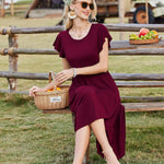 Zeagoo Summer Dress Women's Dresses Short Sleeve Dress (DE Only)