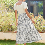 Zeagoo Maxi Skirts Boho Pleated A-Line Flowy Swing Skirt
