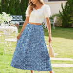 Zeagoo Maxi Skirts Boho Pleated A-Line Flowy Swing Skirt