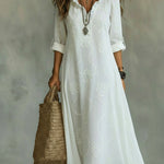 Elegant Floral Print Ruffled Collar Midi Dress