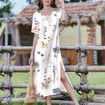 Zeagoo Women Floral Summer Dress Casual Beach Dress