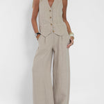 Vest & Pants Cotton Leisure Suit