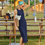 Zeagoo Maxi Dresses Summer Dress Sleeveless Beach Dress (DE Only)