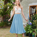 Zeagoo Skirt Long Elegant Skirts High Waist Maxi Skirt (DE Only)