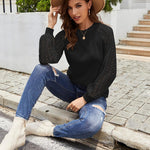 Zeagoo Elegant Blouse Long Sleeve Crew Neck T Shirt (DE Only)