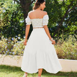 Zeagoo Women High Waisted Long Skirt Flowy Drawstring Maxi Skirt