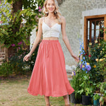 Zeagoo Skirt Long Elegant Skirts High Waist Maxi Skirt (DE Only)