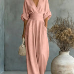 Sophia Merriweather | Wide-Leg Linen Jumpsuit For Women