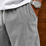 Ribbed Corduroy Drawstring Shorts