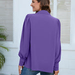 Zeagoo V Neck Button Down Shirts Long Sleeve Collared Blouses Tops