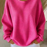 KATE | WAFFLE KNIT WINTER SWEATSHIRT