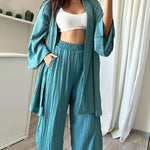 Zeagoo Women's Chic Cardigan Casual Two Piece Set