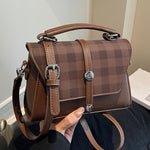 ALWINA™ - TRENDY CONTRAST STITCHING SMALL SQUARE SHOULDER BAG