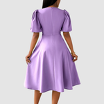 CLARA BLOOM | REFINED BLACK MIDI DRESS