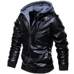 Urban Comfort Hooded Leather Jacket