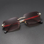 Aurel Rimless Rectangle Sunglasses