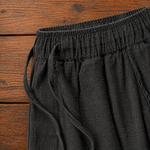 Linen Blend Drawstring Shorts