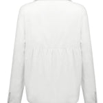 Casual Solid Button Shirt Collar Blouse