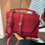 ALWINA™ - TRENDY CONTRAST STITCHING SMALL SQUARE SHOULDER BAG