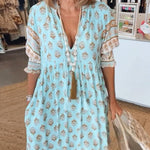 Claire Bishop | Chic Floral V-Neck Midi Dress For Women