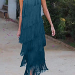 Georgia King | One-Shoulder Tassel Maxi Dress For Women