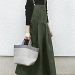 Zeagoo Women's Casual Long Women Strap Pocket Big Solid Dress Loose Dress