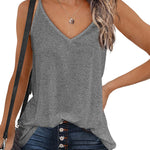 V Neck Camisole Tank Top- S-XXL - Zeagoo (Us Only)