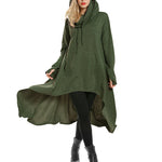 Zeagoo Women Pullover Hoodies Sweatshirt Long Sleeve High Low Sweater Oversize Top with Pocket (Us Only)