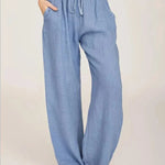 Alessia Romano | Relaxed Linen Wide-Leg Pants For Women