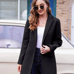Lapel Single Breasted Wool Blend Trench Coat - Zeagoo (Us Only)